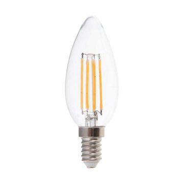 V-TAC VT-21125 Ampoule bougie LED E14 lampe à incandescence dimmable 5,5W 110lm/W lumière blanc chaud 3000K - 7806 V-TAC VT-21125 Ampoule bougie LED E14 lampe à incandescence dimmable 5,5W 110lm/W lumière blanc chaud 3000K - 7806
