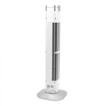 V-TAC VT-5536 Ventilateur tour 55W 92cm avec affichage de la température et télécommande abs couleur blanche ip20 - sku 7900