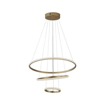 V-TAC VT-7816 Lustre suspension LED 3 cercles suspendus 32W en métal au Design Moderne 60*100cm Or 3000K - 8019 V-TAC VT-7816 Lustre suspension LED 3 cercles suspendus 32W en métal au Design Moderne 60*100cm Or 3000K - 8019