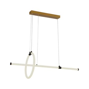 V-TAC VT-7818 Lustre à suspension LED Design moderne forme abstraite 16W 86 cm en aluminium et acrylique couleur noir 3000К - 8022