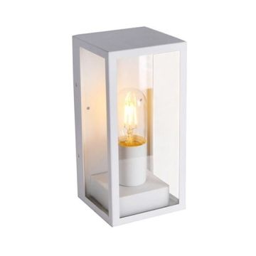 V-TAC VT-837 Applique du jardin lamp 1xE27 aluminium et verre blanc IP44 - sku 8518