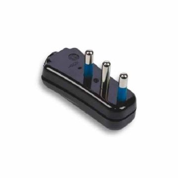 Fiche plate noir italienne std. 2P+E 16A Fanton 82541-E Fiche plate noir italienne std. 2P+E 16A Fanton 82541-E
