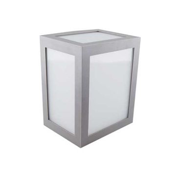 V-TAC VT-822 applique murale LED 12W wall light cube corps gris blanc chaud 3000K IP65 - sku 8337