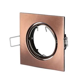 V-TAC VT-779SQ Plafond carré bronze métallique réglable 30° pour Spotlights LED GU10-GU5.3 - SKU 8582