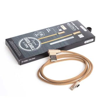 V-TAC VT-5362 câble de données 1M Type-C USB 2.0 Nylon or Diamond Series - sku 8640 V-TAC VT-5362 câble de données 1M Type-C USB 2.0 Nylon or Diamond Series - sku 8640