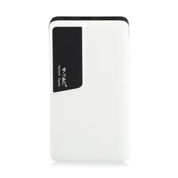 V-TAC VT-3511 Power Bank 10.000mah 1 sortie USB 2.1A arevêtement en caoutchouc blanc - sku 8870 V-TAC VT-3511 Power Bank 10.000mah 1 sortie USB 2.1A arevêtement en caoutchouc blanc - sku 8870