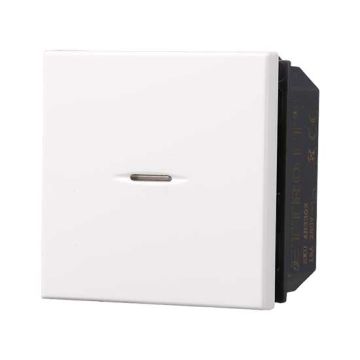 Interrupteur axial ou va et vient 2P 16A compatible Bticino Axolute couleur blanc Ettroit AB3302