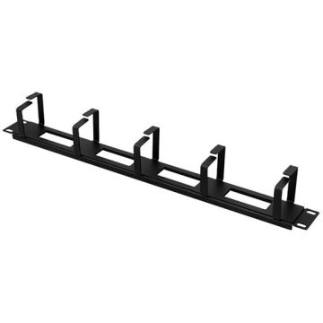 Organisateur de câble 1U pour Armoire rack 19" acier couleur noir RAL 9005 - CO19-1U-TB-B Organisateur de câble 1U pour Armoire rack 19" acier couleur noir RAL 9005 - CO19-1U-TB-B