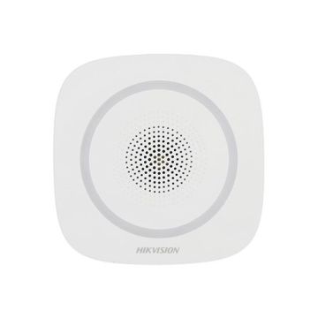 Hikvision AXPRO DS-PS1-I-WE Sirène d'alarme intérieure sans fil Wireless 868MHz indicateur LED rouge 90/110dB Hikvision AXPRO DS-PS1-I-WE Sirène d'alarme intérieure sans fil Wireless 868MHz indicateur LED rouge 90/110dB