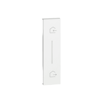 Couvercle BTicino Living Now symbole entrée/sortie pour commande de scénario sans fil 1 module - blanc KW40