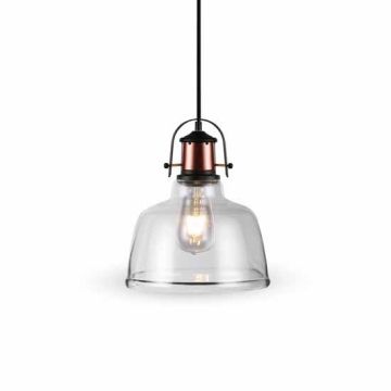 Lampadario Vintage 1MT E27 Elegant Ф220mm - Vetro Trasparente Lampadario Vintage 1MT E27 Elegant Ф220mm - Vetro Trasparente