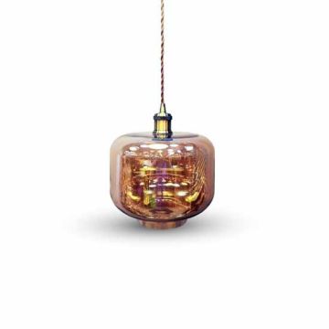 Pendant Light 1MT E27 Elegant Stylish Ф250mm - Mod. VT-7320AMB SKU 3740 - Verre Ambre Pendant Light 1MT E27 Elegant Stylish Ф250mm - Mod. VT-7320AMB SKU 3740 - Verre Ambre