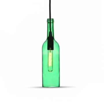 Pendant Light 1MT E14 Bottle Shape Ф72mm - Mod. VT- 7558 - SKU 3767 - Verre Vert Pendant Light 1MT E14 Bottle Shape Ф72mm - Mod. VT- 7558 - SKU 3767 - Verre Vert