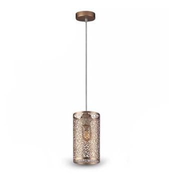 V-TAC VT-7131 Lustre Led support de lampe cylindrique E27 Ф130mm en métal satiné couleur or champagne - 3824 V-TAC VT-7131 Lustre Led support de lampe cylindrique E27 Ф130mm en métal satiné couleur or champagne - 3824