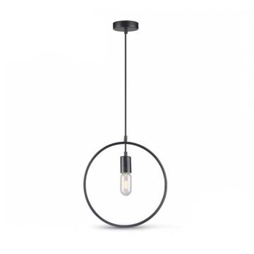 Lampe suspendue Geometric Rond 1MT E27 Ф320mm Mod. VT-7320 - SKU 3836 - Mat Noir Lampe suspendue Geometric Rond 1MT E27 Ф320mm Mod. VT-7320 - SKU 3836 - Mat Noir