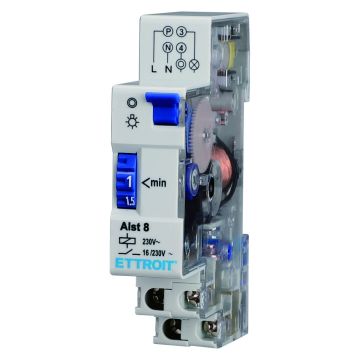 Interrupteur mécanique ETTROIT pour éclairage d&#39;escalier, minuterie 16 A 230 V pour rail DIN - ALST8