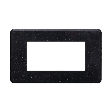ETTROIT AN87402 Plaque fine fine 4P couleur noire compatible avec Bticino Axolute Air
