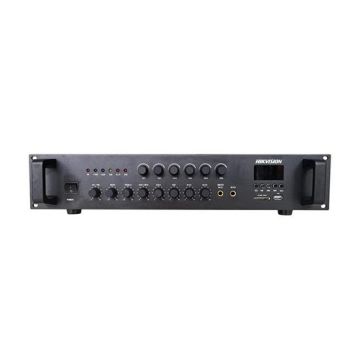 Hikvision DS-QAE0A240G1-VB6/EU Amplificateur de sonorisation analogique 240W 6 zones avec Bluetooth, USB, contrôle du volume indépendant et installation en rack
