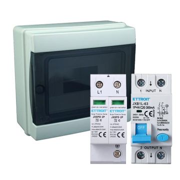 Panneau de champ AC monophasé, tableau de distribution pour système photovoltaïque léger de 3Kw avec 8 modules étanches IP65