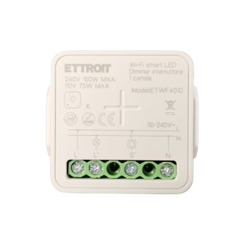 ETTROIT Micromodule variateur LED WiFi intelligent 1 canal 150 W pour montage encastré Tuya ETWF4010