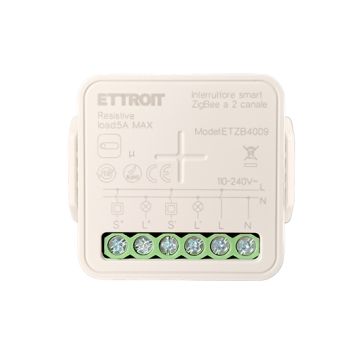 ETTROIT Micromodule de commutation intelligente Zigbee 2 canaux 10 A, montage encastré ETZB4009