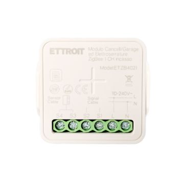 Module intelligent Zigbee 1 canal ETTROIT pour portails de garage et serrures encastrées ETZB4021