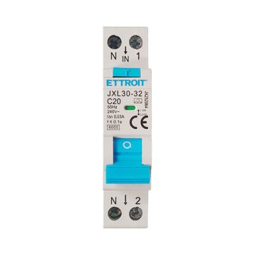 Disjoncteur différentiel ETTROIT JX252064 1P+N 20A 30mA 220V 6kA Classe A