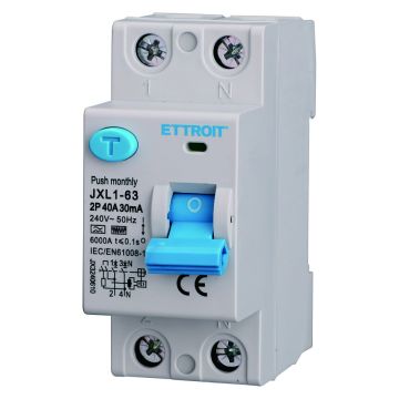 Disjoncteur différentiel pur ETTROIT 2P 40A 30mA 220V-6KA Courbe F - JX3240610