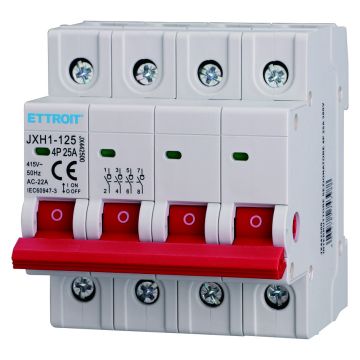 Interrupteur-sectionneur ETTROIT pour rail DIN 4P 25 A 415 V - JX442500