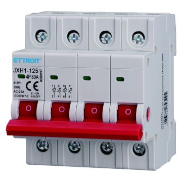 Interrupteur-sectionneur ETTROIT pour rail DIN 4P 80 A 415 V - JX448000