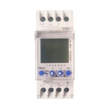 Interrupteur horaire astronomique ETTROIT, minuterie hebdomadaire, rail DIN, 2 canaux, 16 A, 230 V - JX62216