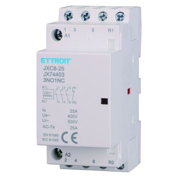 Contacteur modulaire ETTROIT DIN AC 4P 220 V 25 A 3 contacts NO + 1 contact NF - JX74403