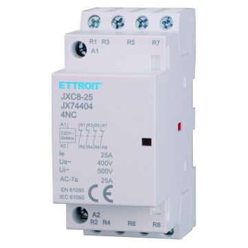 Contacteur modulaire ETTROIT DIN AC 4P 220V 25A 4 contacts NF - JX74404