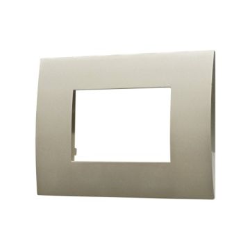 Plaque plastique ETTROIT série Venus 3P couleur titane compatible avec Vimar Arke VA83308