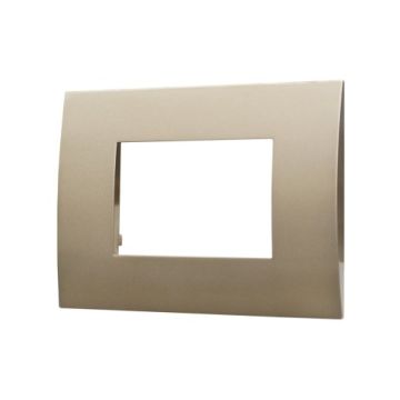 Plaque plastique ETTROIT série Venus 3P couleur bronze compatible avec Vimar Arke VA83310