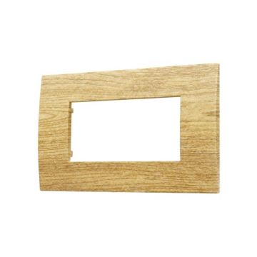 Assiette plastique ETTROIT 4 places série Venus 4P couleur bois foncé compatible avec Vimar Arke VA83405