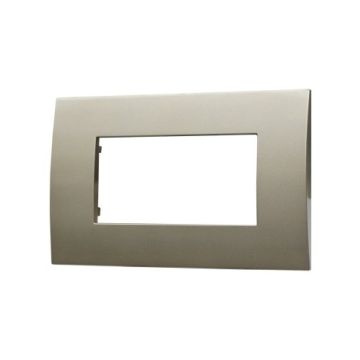 Plaque plastique ETTROIT VA83410 Venus Series 4P couleur bronze compatible avec Vimar Arke