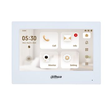 Dahua VTH2621GW-P Moniteur d&#39;interphone vidéo d&#39;intérieur IP 7" avec écran tactile et PoE standard